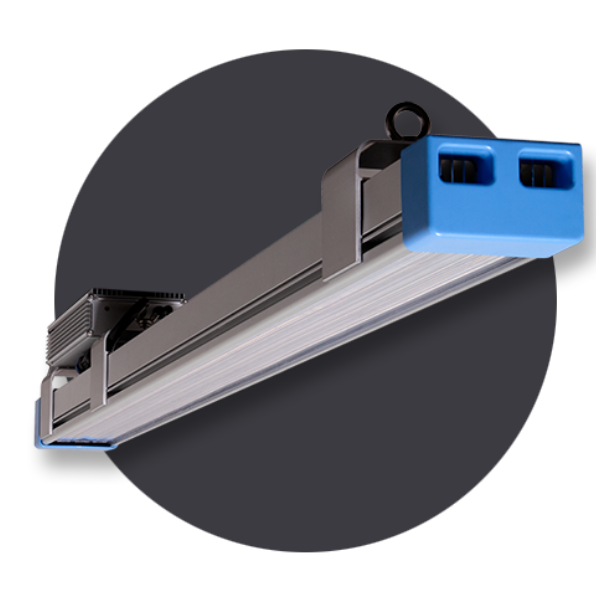 This image features a TAS Thrive Agritech 300W Apex Light Bar designed for indoor grow settings.