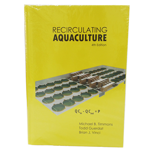 GGAAZN's Recirculating Aquaculture Systems 4th edition textbook, wrapped in protective plastic, focuses on profitable aquaculture business practices and technical management techniques.