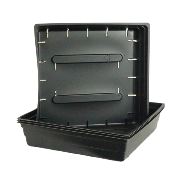 rectangular plastic planter trays Slotted Garden Trays 10″ x 10″