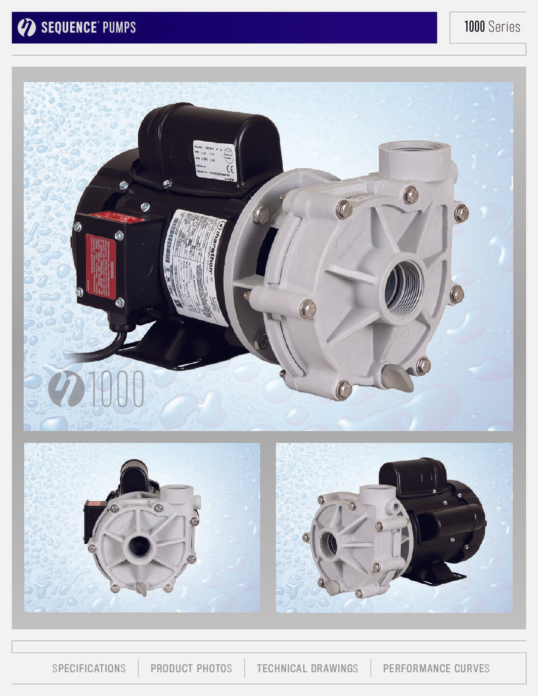 Four different types of centrifugal pumps including aquaculture systems and Sequence® 1000 Pump by TAS.