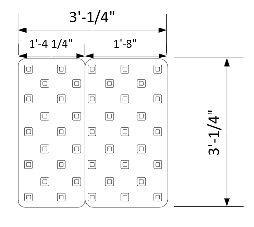 A diagram showing the dimensions of Aquaponics For Life&#39;s AquaBundance Raft Boards used for deep water culture.