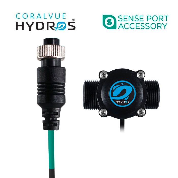 Coralvue HYDROS - sense port accessory for monitoring flow with the TAS HYDROS Flow Sensor and flow meter.