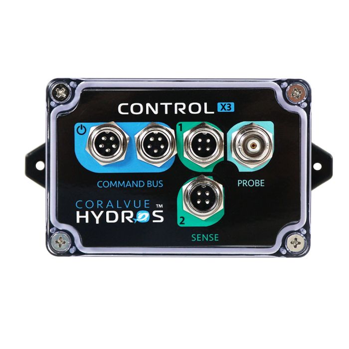 The control panel for the TAS HYDROS Control X3 Controller system, featuring TAS HYDROS controllers and sensors to seamlessly control pumps.