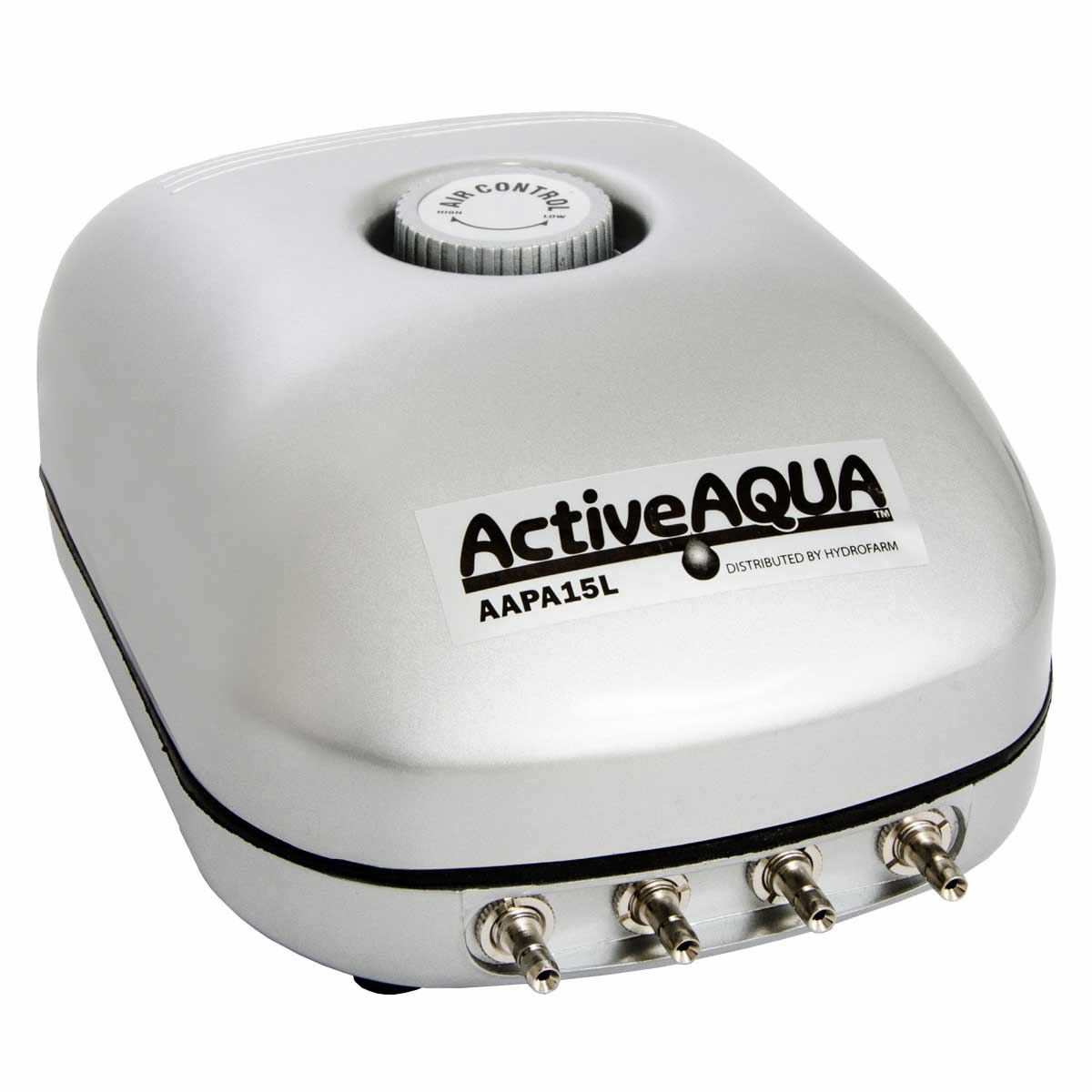 The TAS Active Aqua Air Pump with 4 Outlets, 15L Per Minute is a super silent air pump designed specifically for hydroponics equipment. It ensures efficient oxygenation of reservoirs, providing fresh and clean air for your.