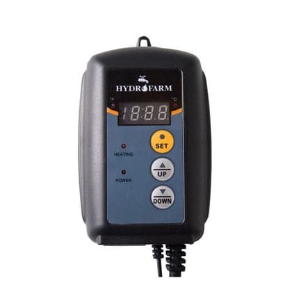 A TAS Digital Temperature Controller for Heat Mats with a timer and digital display on a white background.