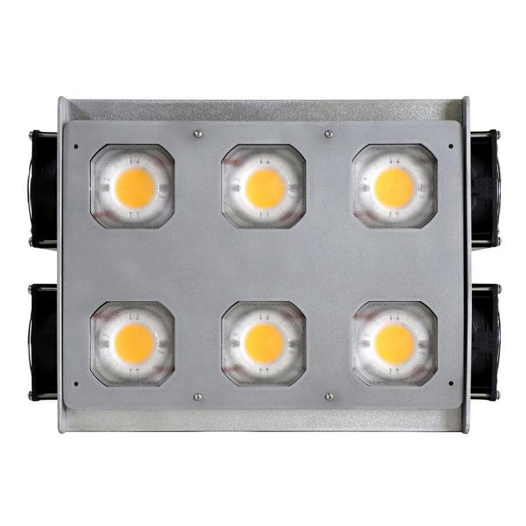 The TAS ARC 600 LED Light Fixture is designed for artificial lighting applications and features four yellow bulbs.