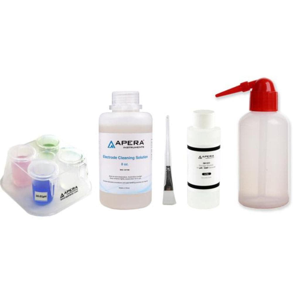 A TAS GroStar pH Probe Maintenance Kit containing a bottle of liquid cleaning solution with a pH probe.