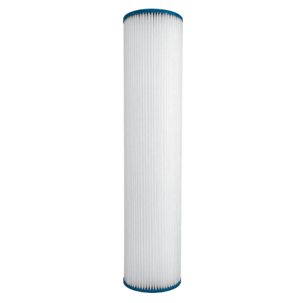 A TAS BigBoy Pleated Sediment Filter on a white background.