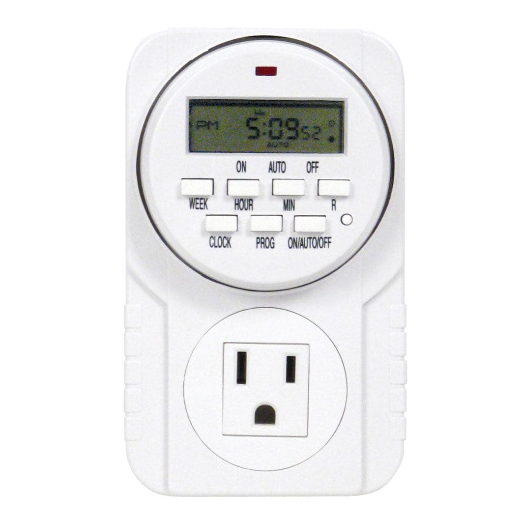 A TAS Single Outlet Digital Timer for programming aquaponic systems.