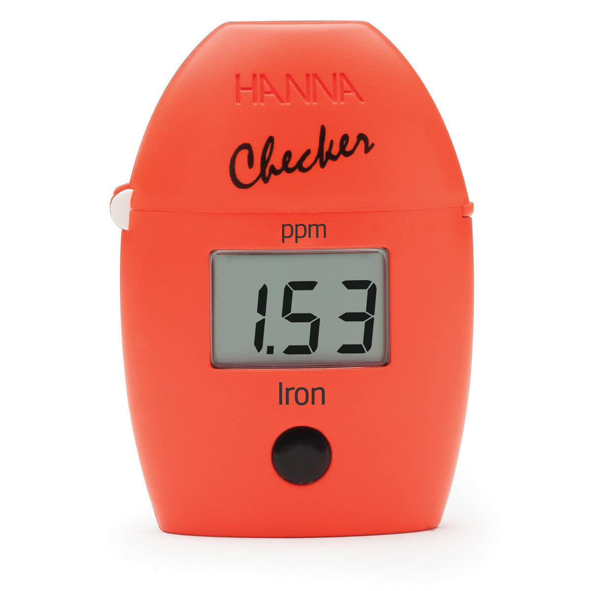 TAS Iron Checker HC, an orange portable colorimeter for precision testing ppm levels.