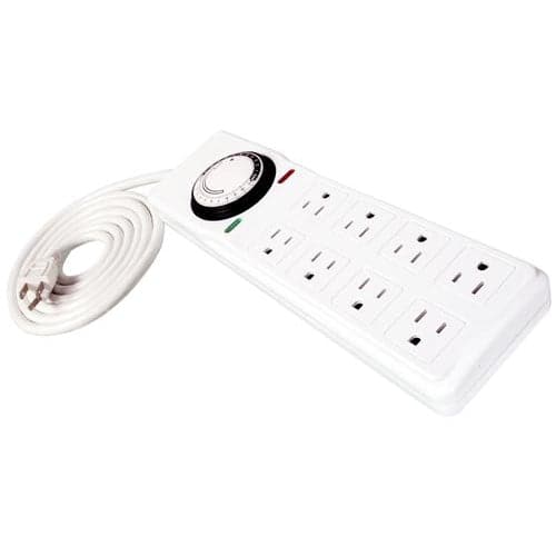 Surge Protector with 8 Outlets & Timer - Aquaponics For Life