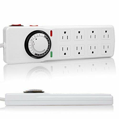 Surge Protector with 8 Outlets &amp; Timer - Aquaponics For Life