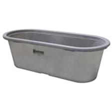 A gray Hastings tank with a lid of ample capacity on a white background.